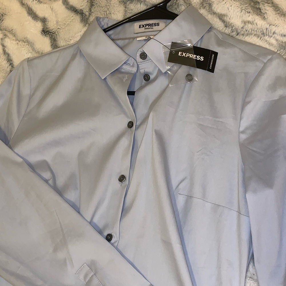 Express Women’s Bodysuit Button Down Shirt